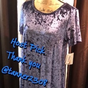 LuLaRoe Blue Velvet Elegant Carly Medium